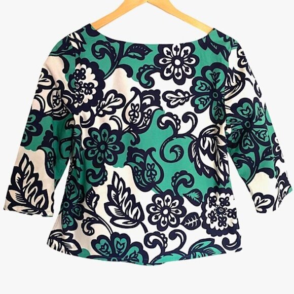 Boden Ursula Floral Print Top 8 - Picture 3 of 4